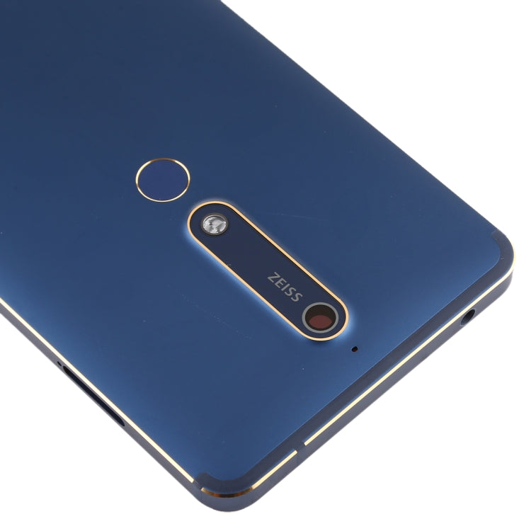 Couvercle arrière de la batterie avec objectif d'appareil photo, touches latérales et capteur d'empreintes digitales pour Nokia 6.1/6 (2018)/6 (2e génération), For Nokia 6 (2nd Gen)