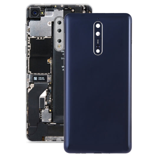 Cache arrière de la batterie avec objectif d'appareil photo et touches latérales pour Nokia 8