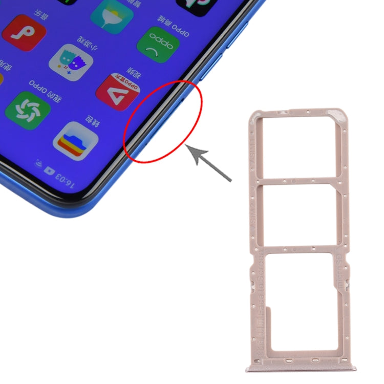 Pour OPPO A11x/A11/A9(2020)/A5(2020) Plateau de carte SIM + Plateau de carte SIM + Plateau de carte Micro SD
