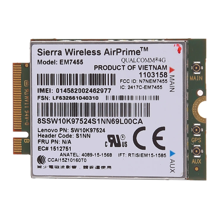 Module 4G sans fil EM7455 Sierra FDD/TDD LTE Cat6, carte 4G pour ordinateur portable Lenovo ThinkPad P50 P50S P40 Yoga L460 T460 T460P T460S, EM7455