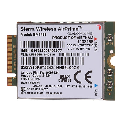 Module 4G sans fil EM7455 Sierra FDD/TDD LTE Cat6, carte 4G pour ordinateur portable Lenovo ThinkPad P50 P50S P40 Yoga L460 T460 T460P T460S, EM7455