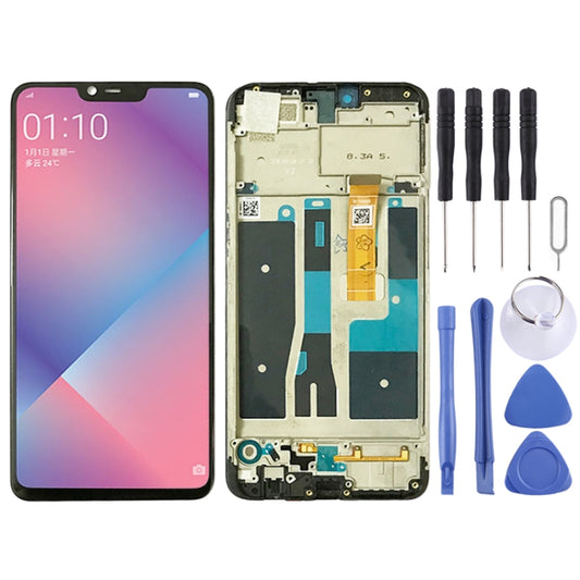 Écran LCD et numériseur complet avec cadre pour OPPO A5 / A3s (version haute)