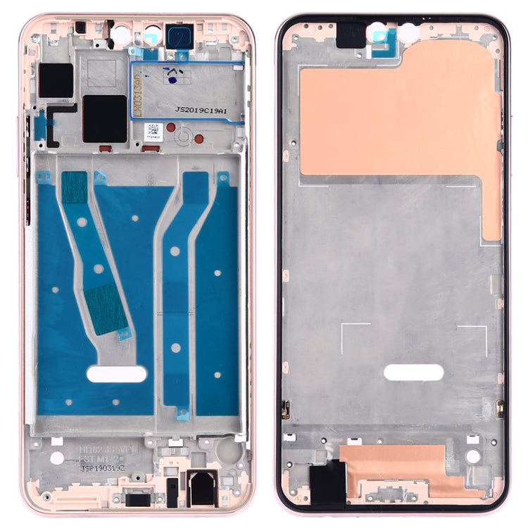 Plaque de lunette de cadre LCD de boîtier avant avec touches latérales pour Huawei Y9 (2019)