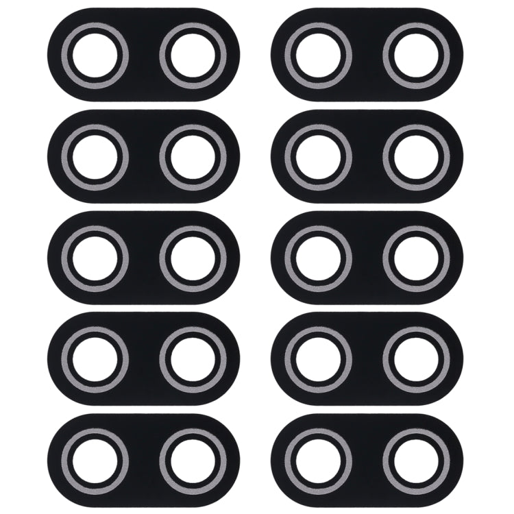 10 PCS Cache d'objectif de caméra arrière pour Asus ZenFone Max Plus (M1) X018DC Pegasus 4s ZB570TL 5,7 pouces (Noir)