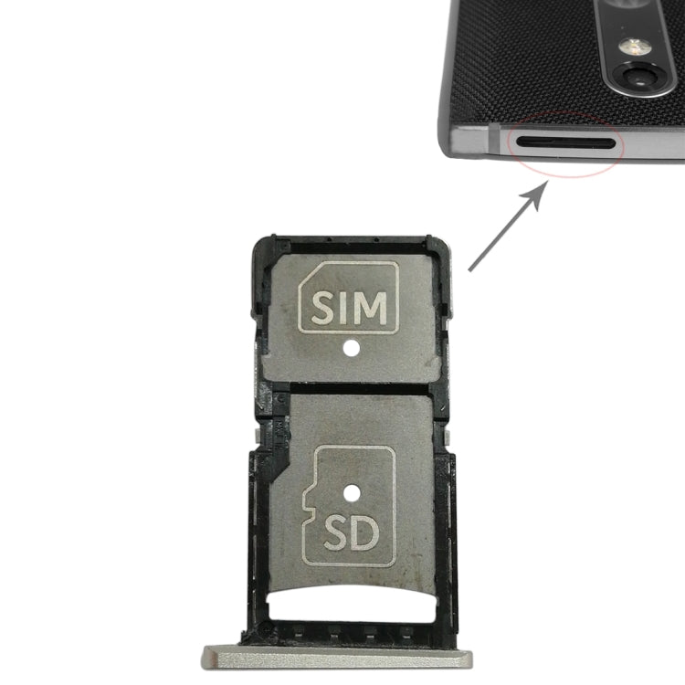 Tiroir Carte SIM + Tiroir Carte Micro SD pour Motorola Droid Turbo 2 / XT1585