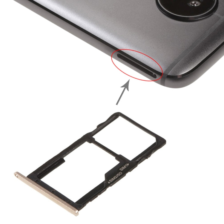 Tiroir Carte SIM + Tiroir Carte SIM / Tiroir Carte Micro SD pour Motorola Moto G5S