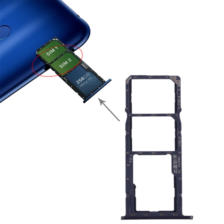 Tiroir Carte SIM + Tiroir Carte Micro SD pour Huawei Honor 8C, For Huawei Honor 8C, For Huawei 8C