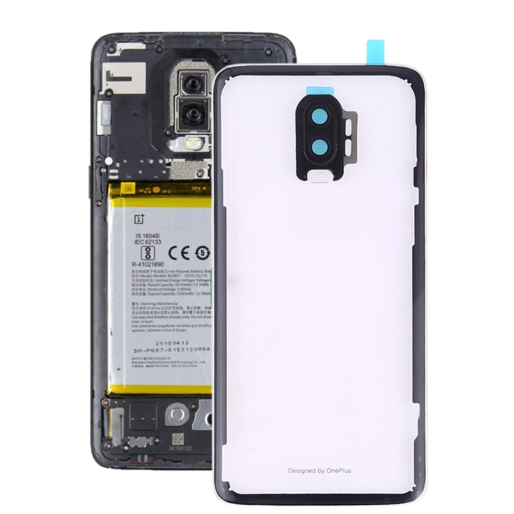 Pour couvercle arrière de batterie OnePlus 6T avec objectif d'appareil photo