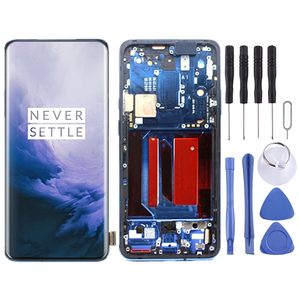 Pour OnePlus 7 Pro numériseur assemblage complet avec cadre écran LCD OEM, For OnePlus 7 Pro(AMOLED)