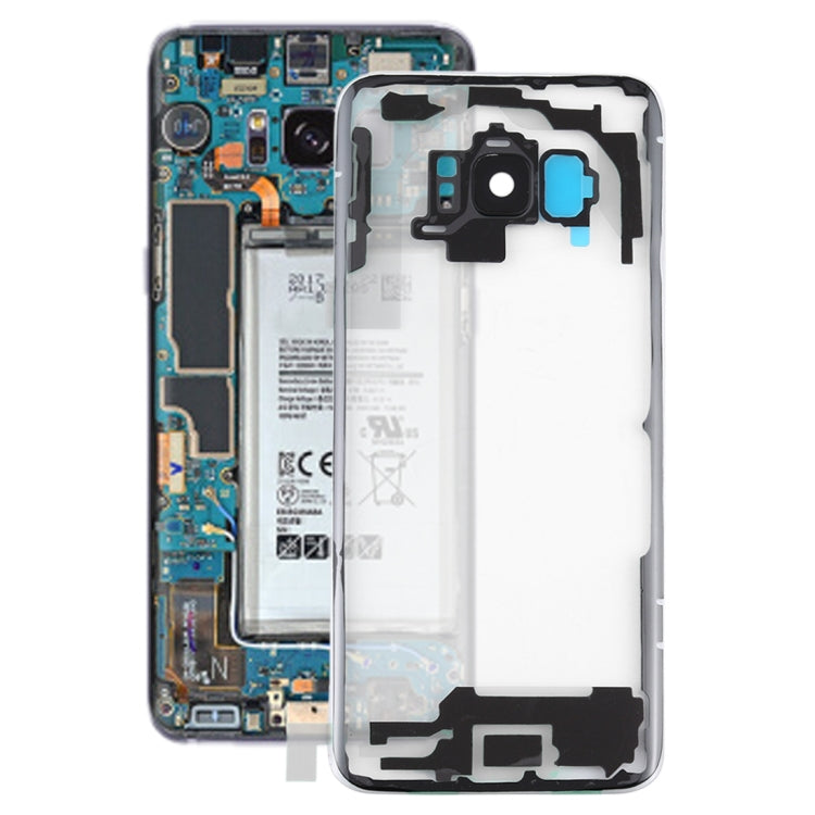 Pour Samsung Galaxy S8 / G950 G950F G950FD G950U G950A G950P G950T G950V G950R4 G950W G9500 Couvercle arrière de batterie transparent avec couvercle d'objectif d'appareil photo, For Galaxy S8