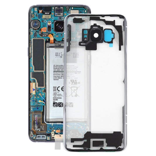 Pour Samsung Galaxy S8 / G950 G950F G950FD G950U G950A G950P G950T G950V G950R4 G950W G9500 Couvercle arrière de batterie transparent avec couvercle d'objectif d'appareil photo, For Galaxy S8
