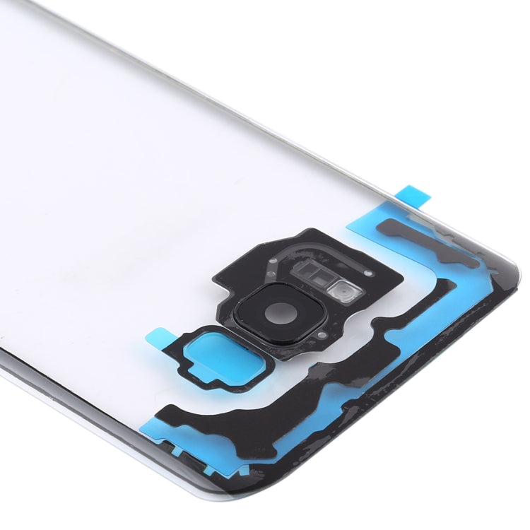 Pour Samsung Galaxy S8 + / G955 G955F G955FD G955U G955A G955P G955T G955V G955R4 G955W G9550 Couvercle arrière de batterie transparent avec couvercle d'objectif d'appareil photo