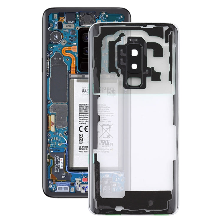 Couvercle arrière de batterie Transparent avec couvercle d'objectif d'appareil photo, pour Samsung Galaxy S9 + / G965F G965F/DS G965U G965W G9650