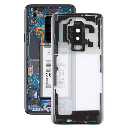 Couvercle arrière de batterie Transparent avec couvercle d'objectif d'appareil photo, pour Samsung Galaxy S9 + / G965F G965F/DS G965U G965W G9650