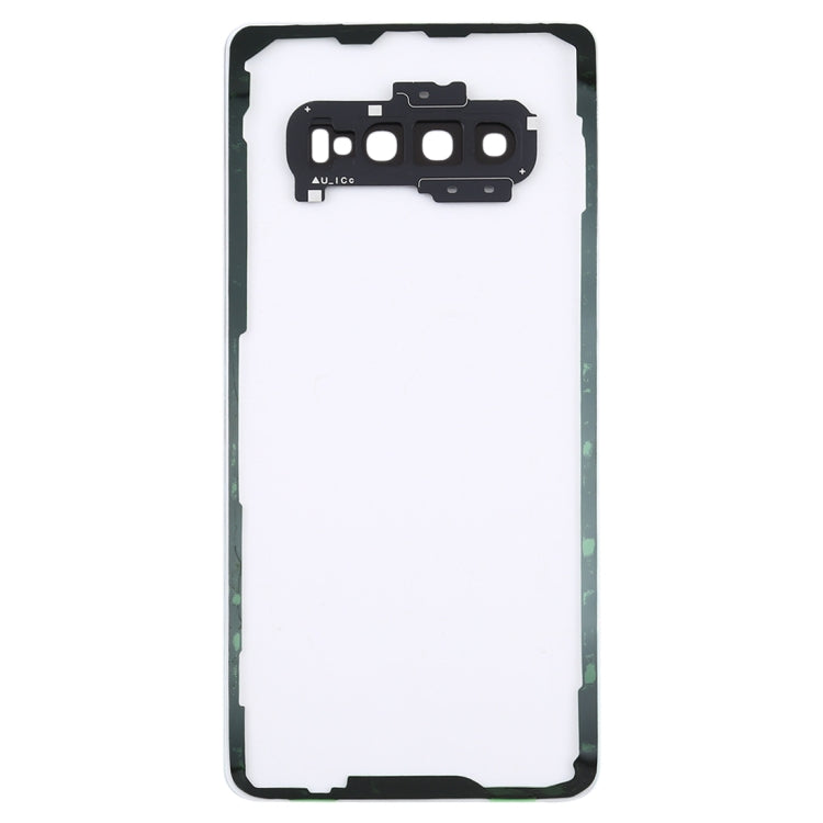 Pour Samsung Galaxy S10 + SM-G9750 G975F couvercle arrière de batterie Transparent avec couvercle d'objectif d'appareil photo