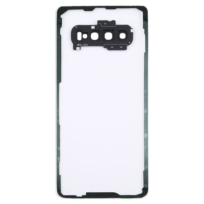 Pour Samsung Galaxy S10 + SM-G9750 G975F couvercle arrière de batterie Transparent avec couvercle d'objectif d'appareil photo