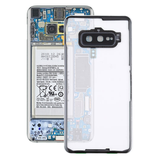 Couvercle arrière de batterie Transparent avec couvercle d'objectif d'appareil photo, pour Samsung Galaxy S10e / G970F/DS G970U G970W SM-G9700