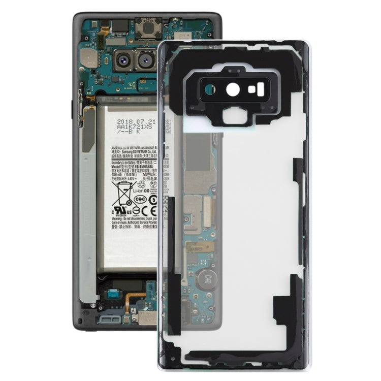 Couvercle arrière de batterie Transparent avec couvercle d'objectif d'appareil photo, pour Samsung Galaxy Note9 / N960D N960F