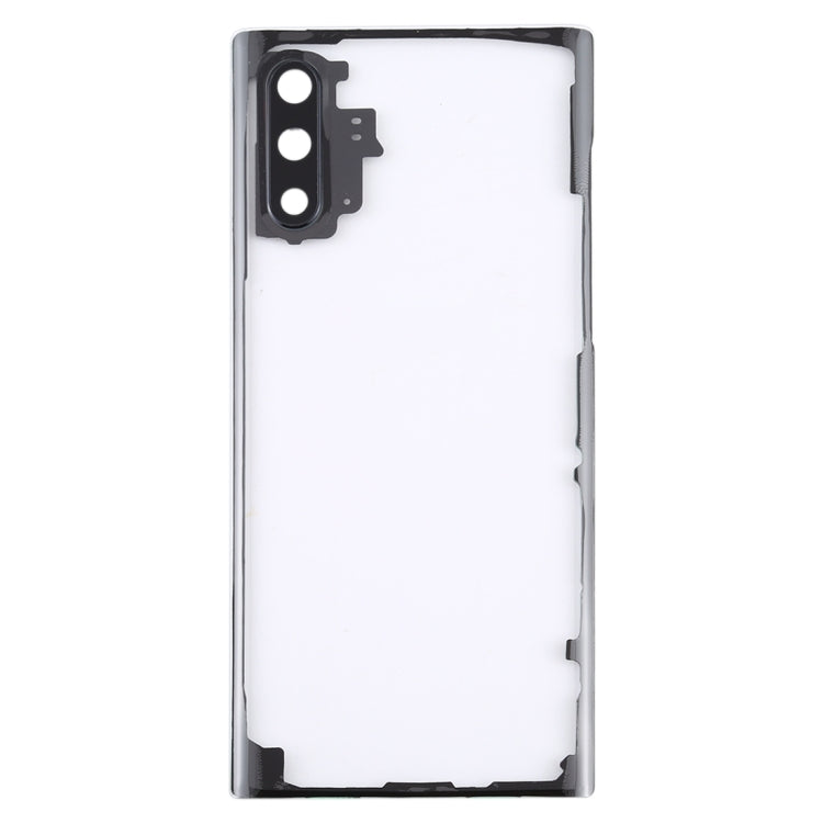 Pour Samsung Galaxy Note 10 N970 N9700 couvercle arrière de batterie Transparent avec couvercle d'objectif d'appareil photo