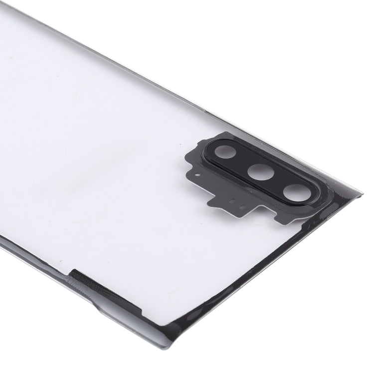 Pour Samsung Galaxy Note 10 N970 N9700 couvercle arrière de batterie Transparent avec couvercle d'objectif d'appareil photo