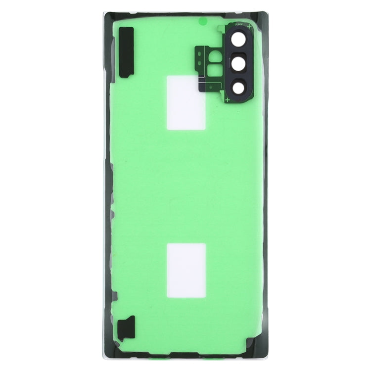 Pour Samsung Galaxy Note 10 + N975 N9750 couvercle arrière de batterie Transparent avec couvercle d'objectif d'appareil photo