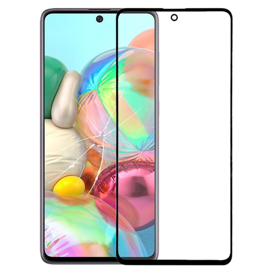 Pour Samsung Galaxy A71, lentille extérieure en verre de l'écran avant