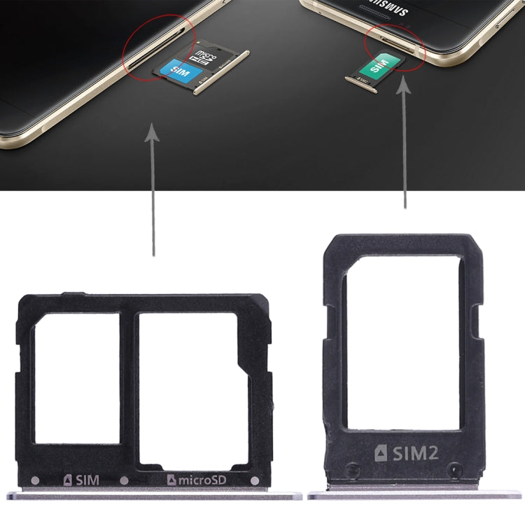 Pour Galaxy A5108 / A7108 2 plateau pour carte SIM + plateau pour carte Micro SD