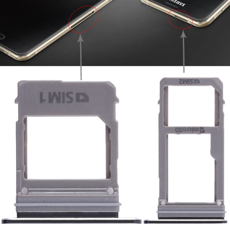 Pour Galaxy A520 / A720 2 Plateau pour carte SIM + Plateau pour carte Micro SD