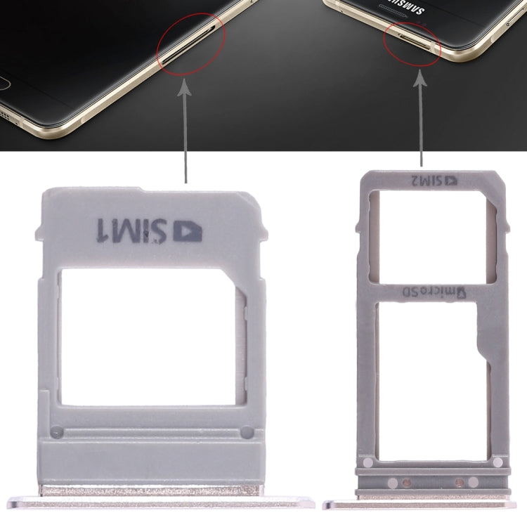 Pour Galaxy A520 / A720 2 Plateau pour carte SIM + Plateau pour carte Micro SD