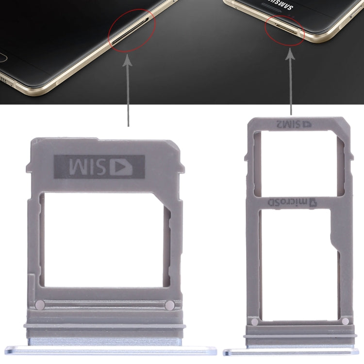 Pour Galaxy A520 / A720 2 Plateau pour carte SIM + Plateau pour carte Micro SD