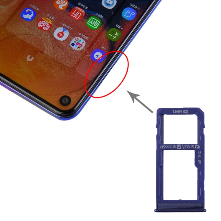 Pour Samsung Galaxy A60 Plateau de carte SIM + Plateau de carte SIM / Plateau de carte Micro SD