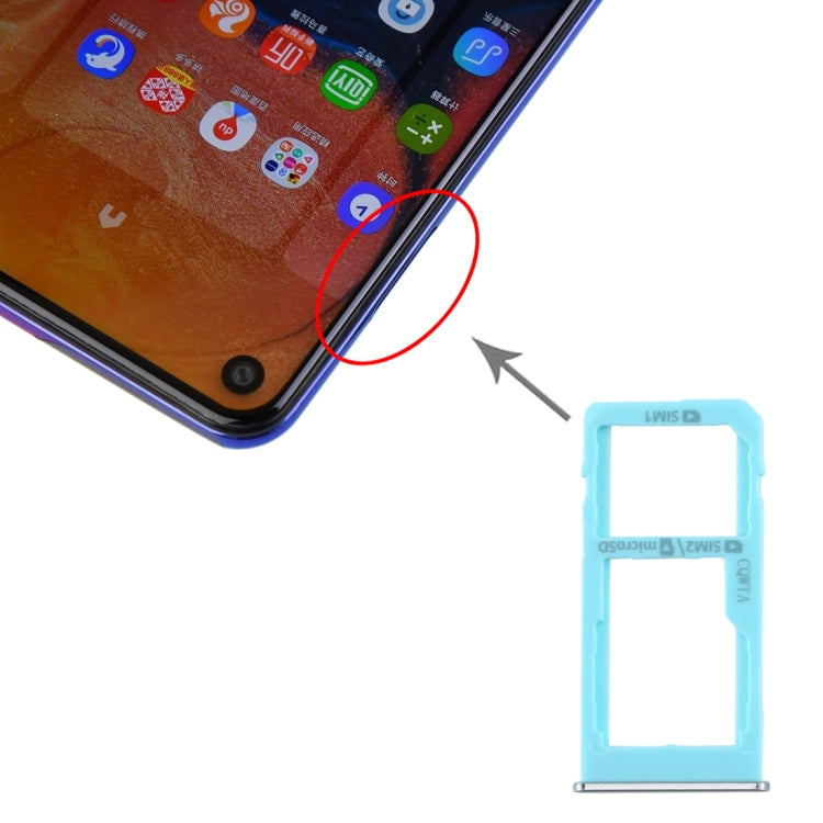 Pour Samsung Galaxy A60 Plateau de carte SIM + Plateau de carte SIM / Plateau de carte Micro SD