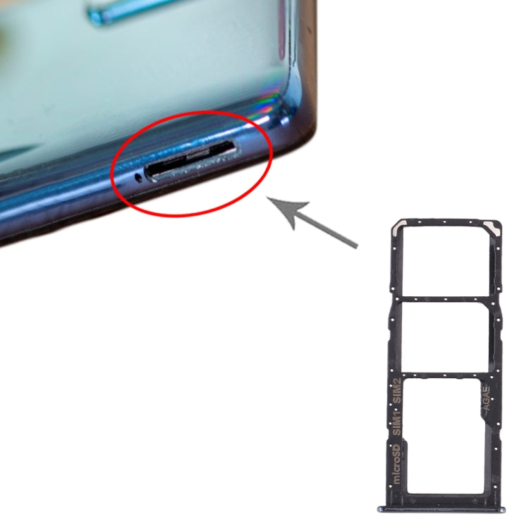 Pour Samsung Galaxy A71 Plateau de carte SIM + Plateau de carte SIM + Plateau de carte Micro SD