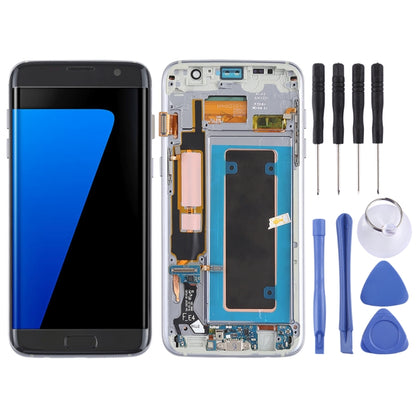 Écran LCD et numériseur en matériau Super AMOLED d'origine, assemblage complet (avec cadre / câble flexible du port de chargement / câble flexible du bouton d'alimentation / câble flexible du bouton de volume) pour Galaxy S7 Edge / G935F / G935FD