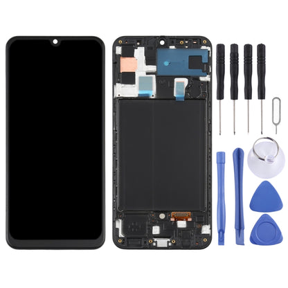 Écran LCD Super AMOLED d'origine pour assemblage complet de numériseur Galaxy A50 avec cadre