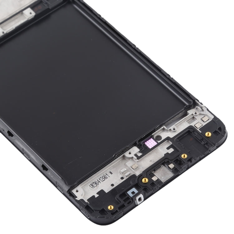 Pour Galaxy A10, boîtier avant, cadre LCD, plaque de lunette