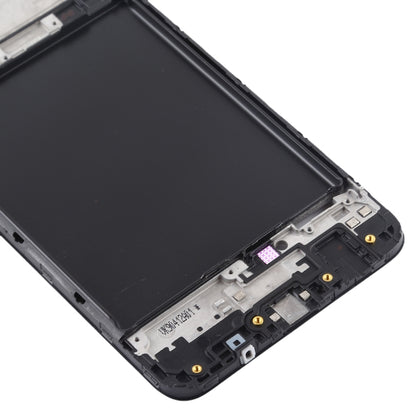 Pour Galaxy A10, boîtier avant, cadre LCD, plaque de lunette