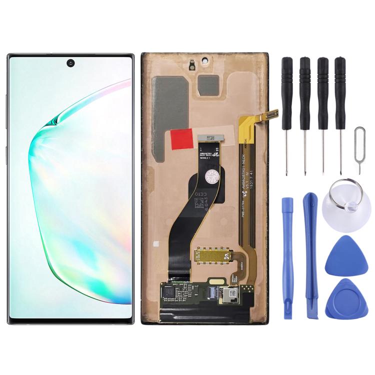 Écran LCD matériel dynamique AMOLED d'origine et assemblage complet de numériseur pour Galaxy Note 10