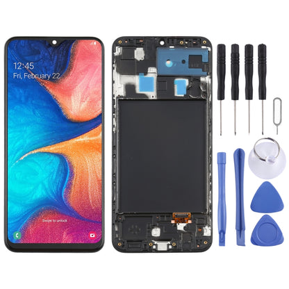 Écran LCD et numériseur en matériau Super AMOLED d'origine, assemblage complet avec cadre pour Galaxy A20