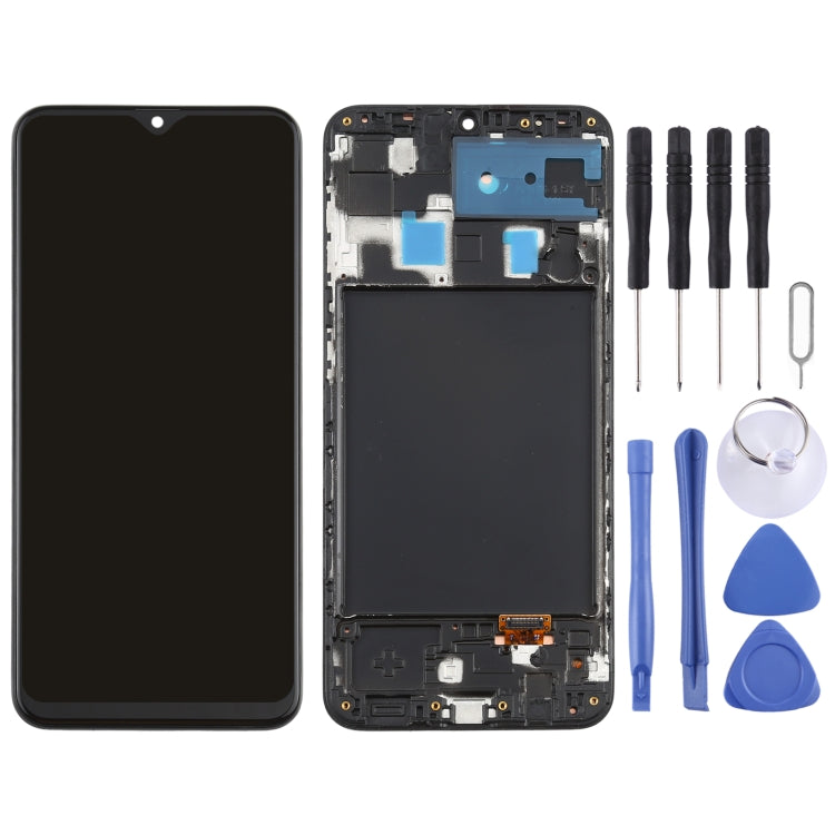 Écran LCD et numériseur en matériau Super AMOLED d'origine, assemblage complet avec cadre pour Galaxy A20
