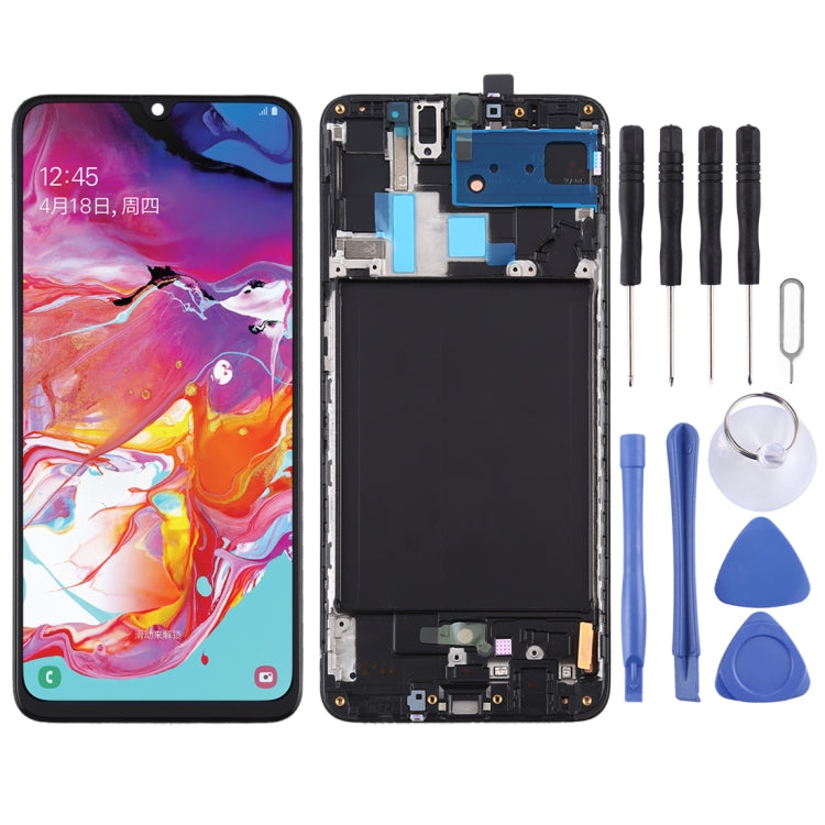 Écran LCD et numériseur en matériau Super AMOLED d'origine, assemblage complet avec cadre pour Galaxy A70