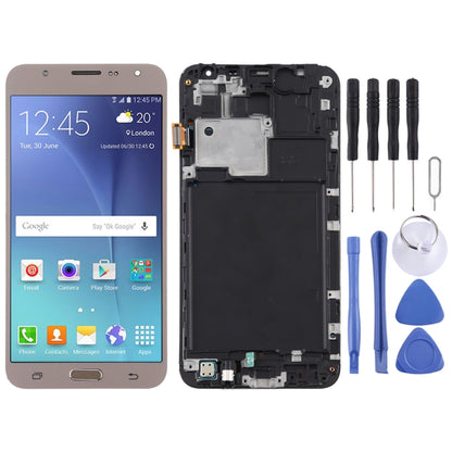 Écran LCD matériel TFT et numériseur complet avec cadre pour Galaxy J7 (2015) / J700F