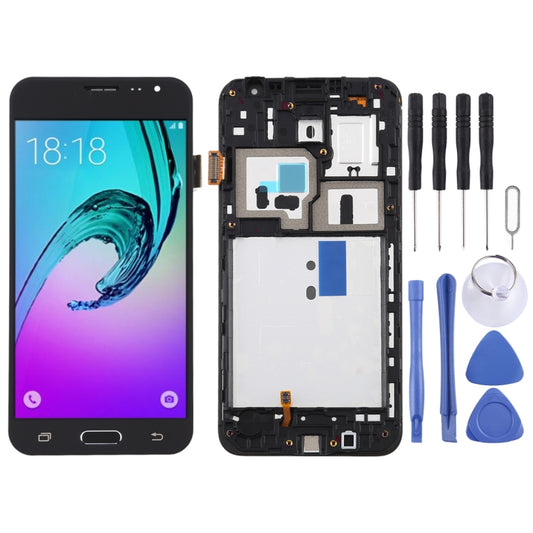 Écran LCD matériel TFT et numériseur complet avec cadre pour Galaxy J3 (2016) / J320F