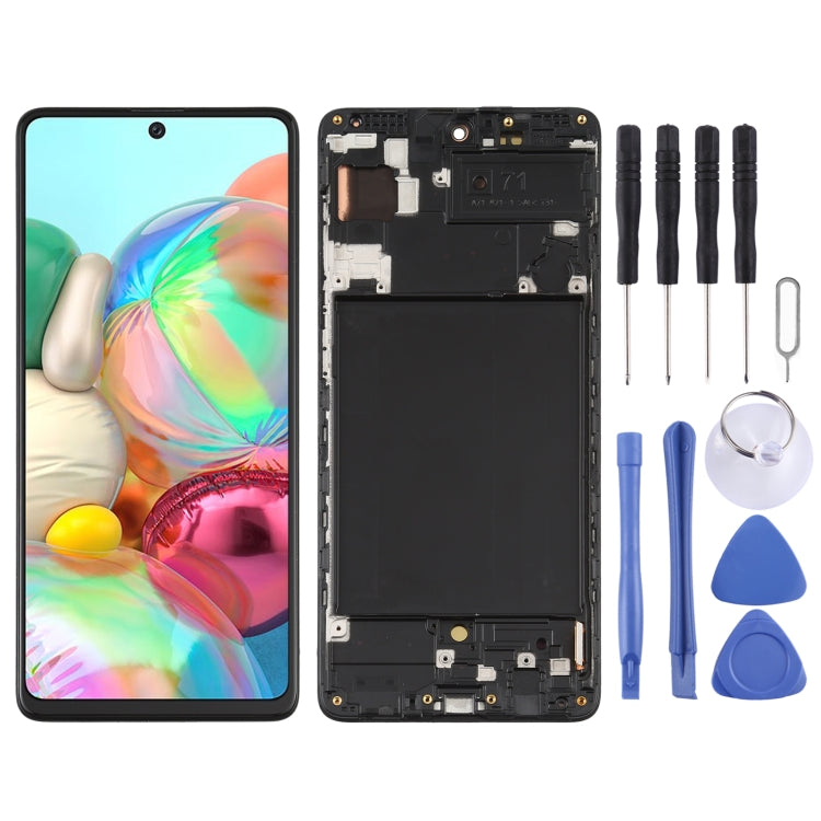 Écran LCD et numériseur en matériau Super AMOLED d'origine, assemblage complet avec cadre pour Galaxy A71