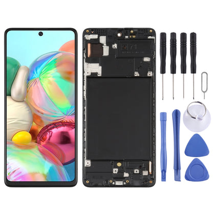 Écran LCD et numériseur en matériau Super AMOLED d'origine, assemblage complet avec cadre pour Galaxy A71