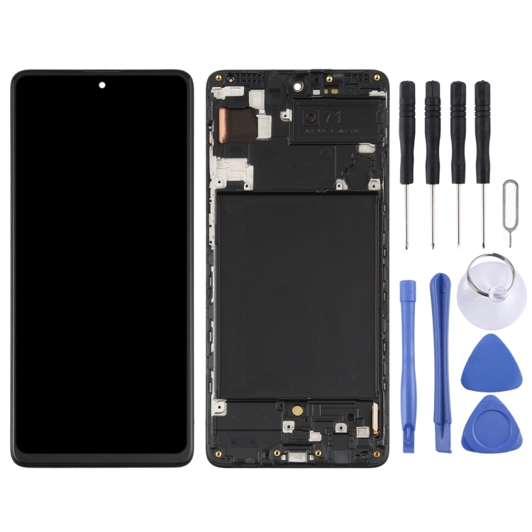 Écran LCD et numériseur en matériau Super AMOLED d'origine, assemblage complet avec cadre pour Galaxy A71