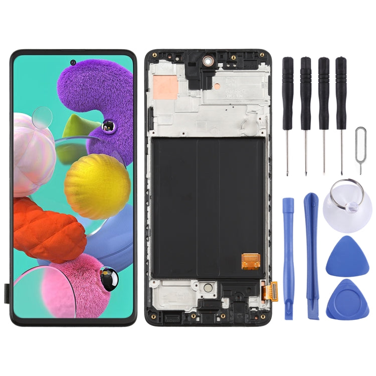 Écran LCD et numériseur en matériau Super AMOLED d'origine, assemblage complet avec cadre pour Galaxy A51 4G