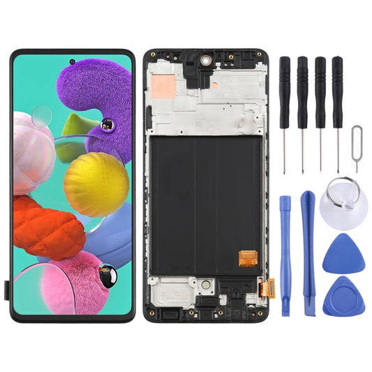 Écran LCD et numériseur en matériau Super AMOLED d'origine, assemblage complet avec cadre pour Galaxy A51 4G