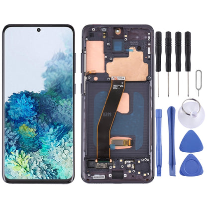 Écran LCD matériel AMOLED dynamique d'origine et numériseur assemblage complet avec cadre pour Samsung Galaxy S20 4G SM-G980, For Samsung Galaxy S20 4G(Frame), For Samsung Galaxy S20 4G, For Samsung Galaxy S20 4G (Original)(Blue)