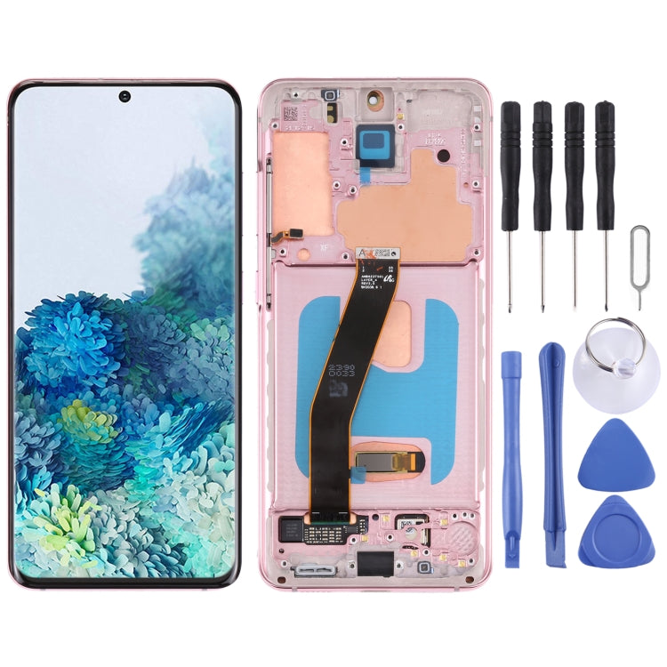 Écran LCD matériel AMOLED dynamique d'origine et numériseur assemblage complet avec cadre pour Samsung Galaxy S20 4G SM-G980, For Samsung Galaxy S20 4G(Frame), For Samsung Galaxy S20 4G, For Samsung Galaxy S20 4G (Original)(Blue)